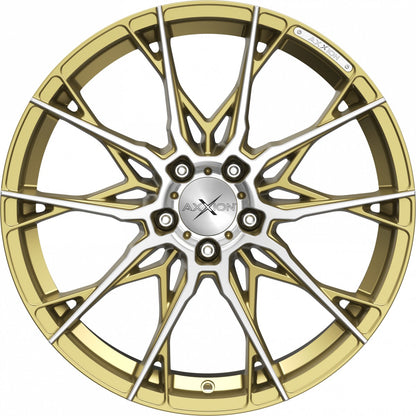 Axxion X1 gold matt poliert Alufelge 8.5x19 Zoll ET35 LK 5x112 ML72.6 – Bild 2