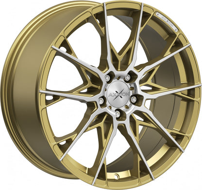 Axxion X1 gold matt poliert Alufelge 8.5x19 Zoll ET35 LK 5x112 ML72.6 – Bild 3
