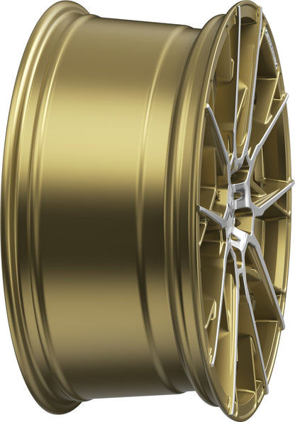 Axxion X1 gold matt poliert Alufelge 8.5x19 Zoll ET35 LK 5x112 ML72.6 – Bild 6