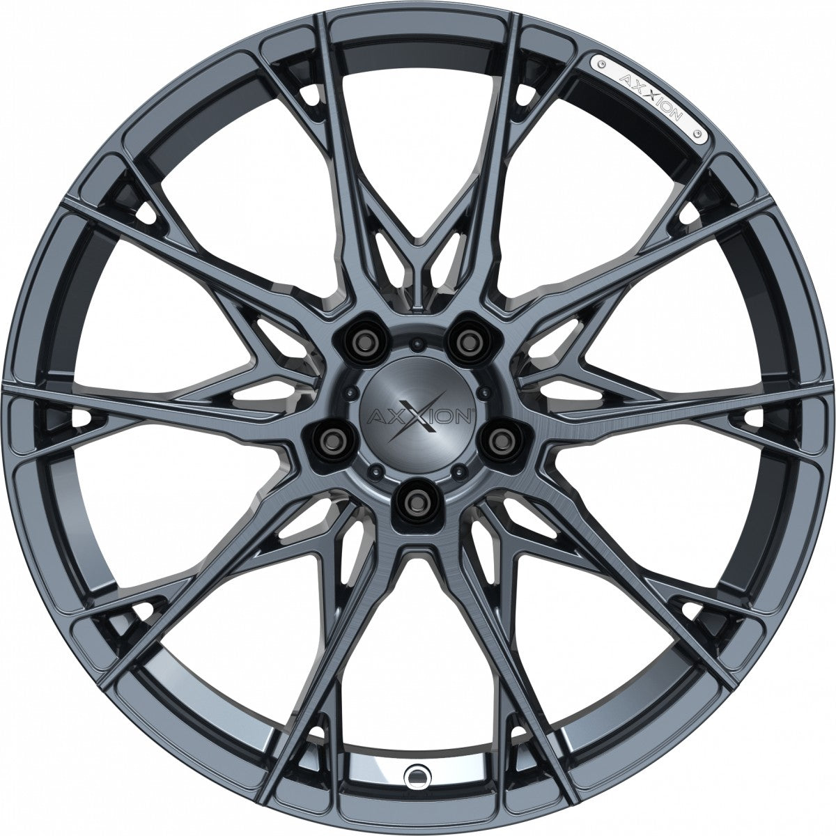 Axxion X1 smoke brushed aluminiumsilber Alufelge 8.5x19 Zoll ET35 LK 5x112 ML72.6 – Bild 2
