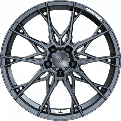 Axxion X1 smoke brushed aluminiumsilber Alufelge 8.5x19 Zoll ET35 LK 5x112 ML72.6 – Bild 2
