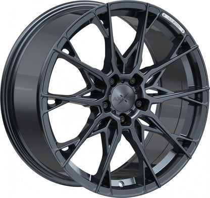 Axxion X1 smoke brushed aluminiumsilber Alufelge 8.5x19 Zoll ET35 LK 5x112 ML72.6 – Bild 3