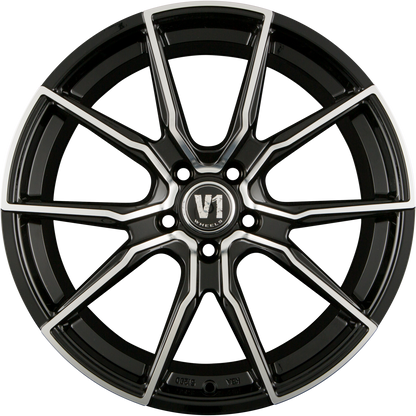 V1 Wheels V1 Schwarz Hochglanzpoliert SP+ Alufelge 8x18 Zoll ET35 LK 5x112 ML66.6