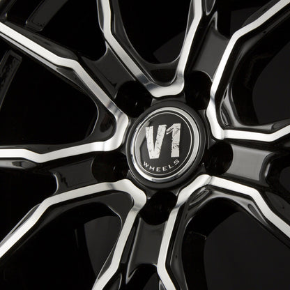 V1 Wheels V1 Schwarz Hochglanzpoliert SP+ Alufelge 8x18 Zoll ET35 LK 5x112 ML66.6 – Bild 4