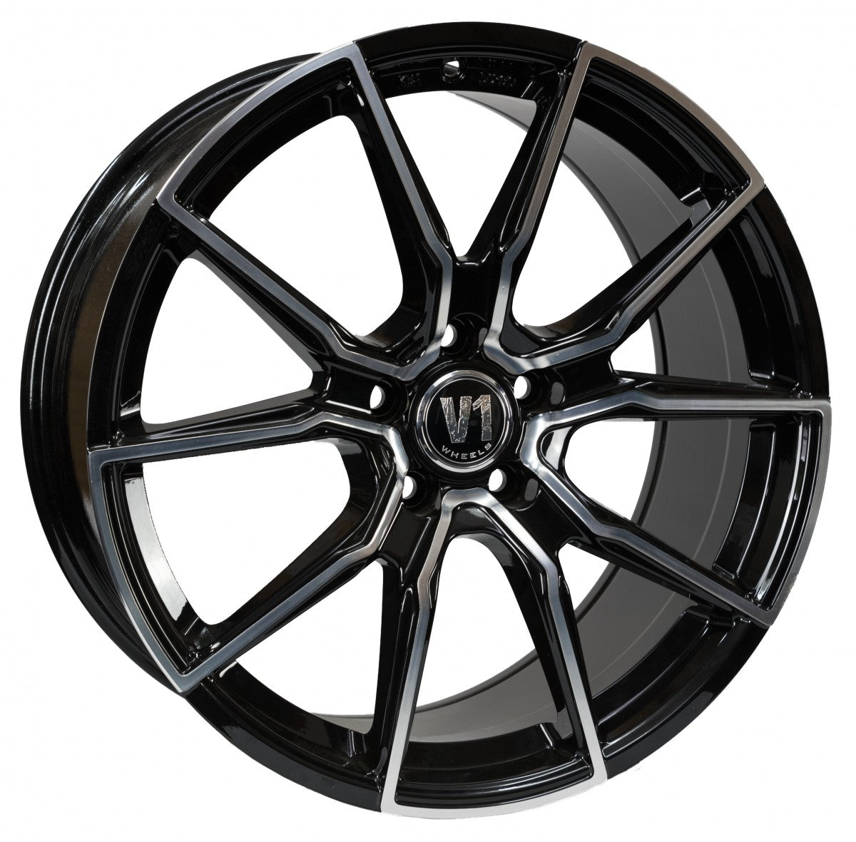 V1 Wheels V1 schwarz hochglanzpoliert Alufelge