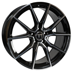 V1 Wheels V1 schwarz hochglanzpoliert Alufelge 8x18 Zoll ET45 LK 5x120 ML72.6