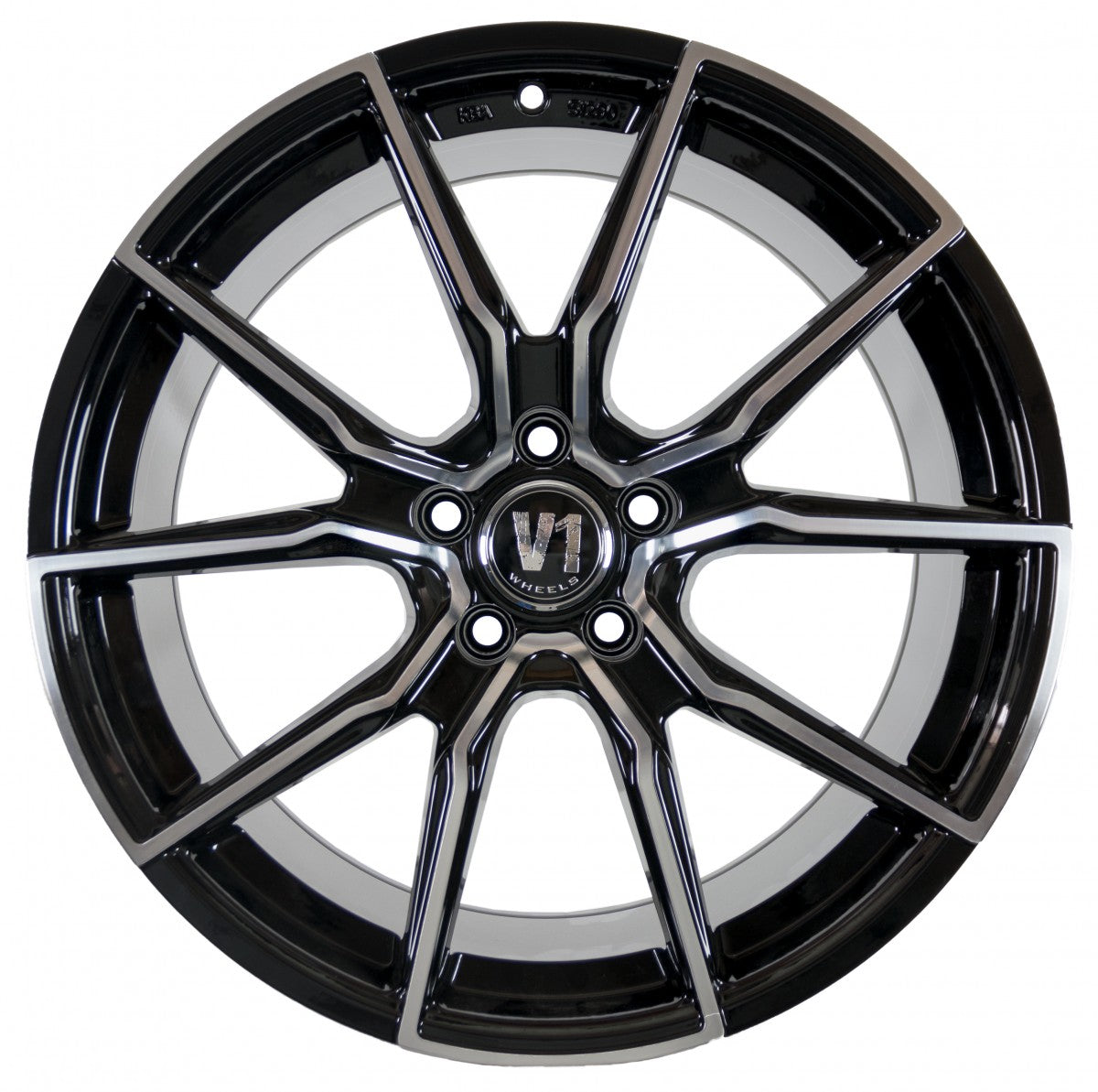 V1 Wheels V1 schwarz hochglanzpoliert Alufelge – Bild 2