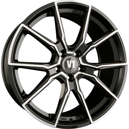 V1 Wheels V1 Schwarz Hochglanzpoliert SP+ Alufelge 8.5x19 Zoll ET35 LK 5x112 ML66.6 – Bild 2