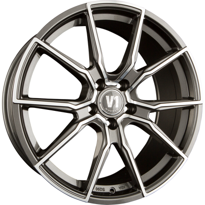 V1 Wheels V1 Daytona Grau Hochglanzpoliert DGP+ Alufelge 8x18 Zoll ET35 LK 5x112 ML66.6 – Bild 2