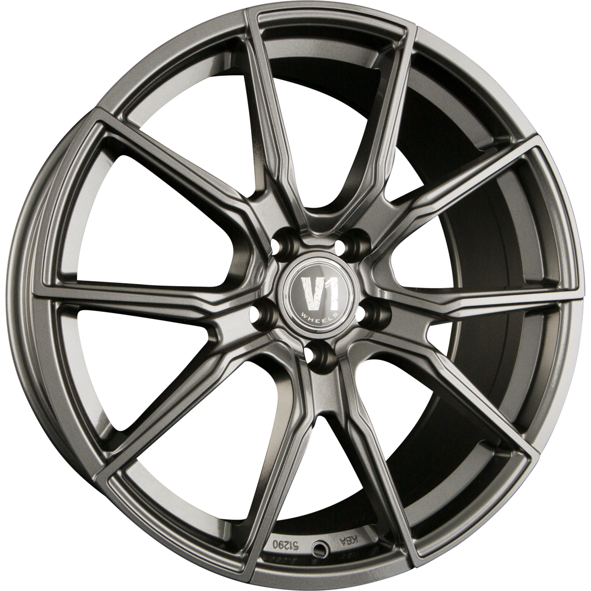 V1 Wheels V1 Daytona Grau Lackiert DG+ Alufelge 9x20 Zoll ET45 LK 5x120 ML65.1 – Bild 2
