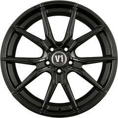 V1 Wheels V1 Schwarz Glänzend Lackiert SW+ Alufelge 9x20 Zoll ET45 LK 5x120 ML65.1
