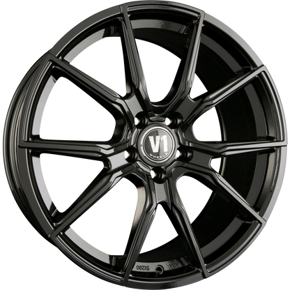 V1 Wheels V1 Schwarz Glänzend Lackiert SW+ Alufelge 9x20 Zoll ET45 LK 5x120 ML65.1 – Bild 2