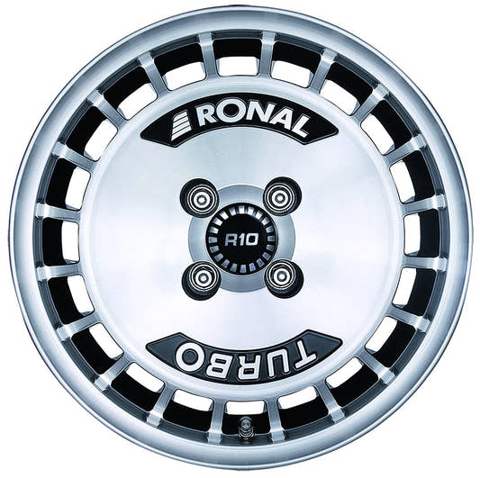 Ronal R10 Turbo schwarz-frontkopiert Alufelge 7x15 Zoll ET37 LK 4x100 ML68 – Bild 2