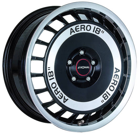 Ronal R50 Aero schwarz-frontkopiert Alufelge 7.5x16 Zoll ET38 LK 4x100 ML68