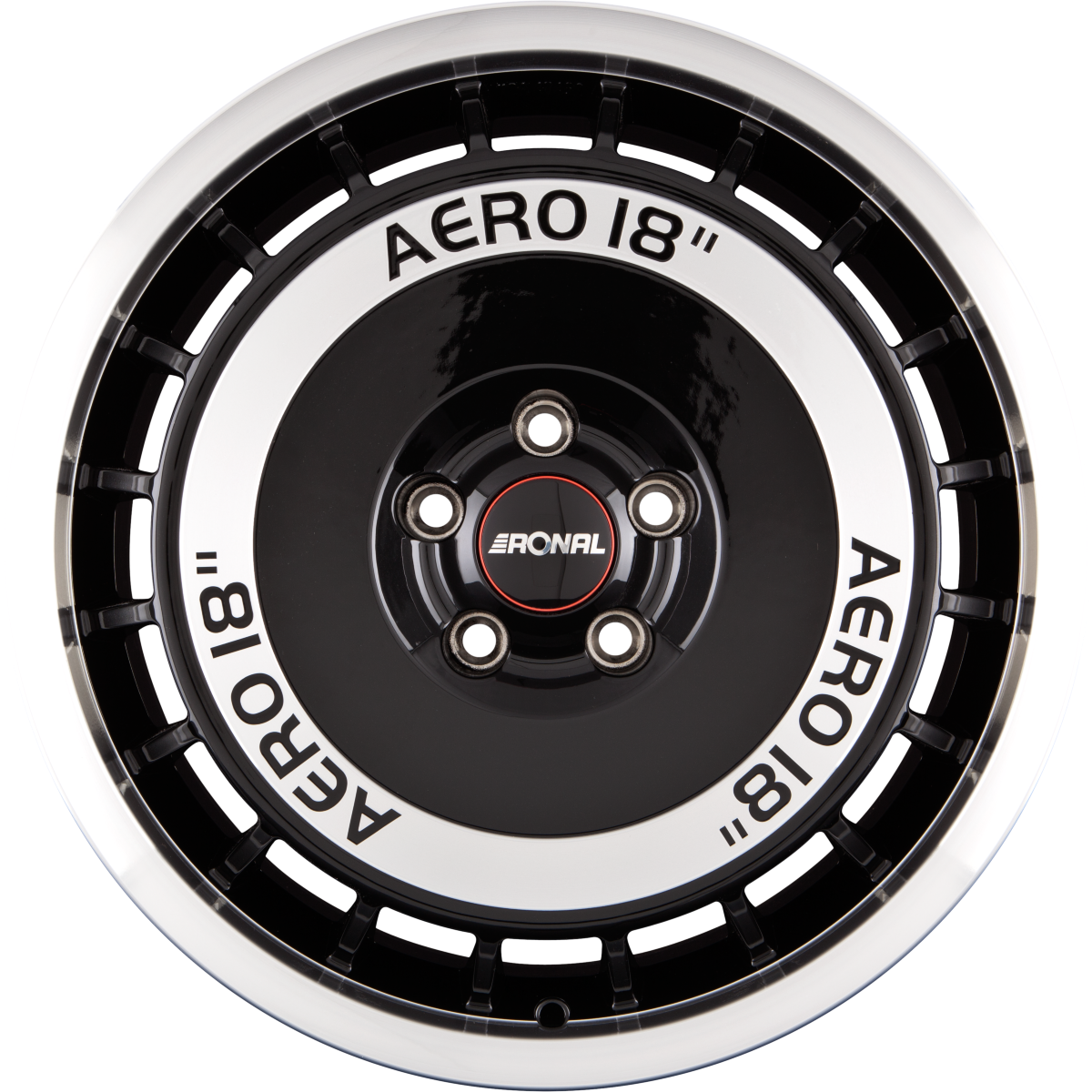 Ronal R50 Aero Schwarz Frontkopiert Alufelge 7.5x16 Zoll ET25 LK 4x108 ML65.1
