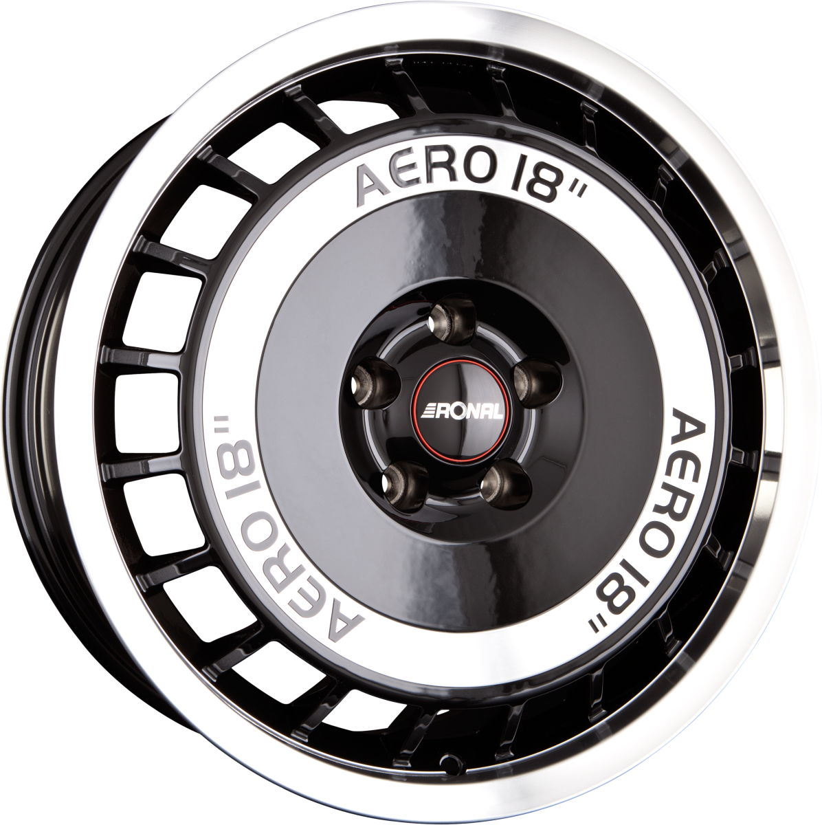 Ronal R50 Aero Schwarz Frontkopiert Alufelge 7.5x16 Zoll ET25 LK 4x108 ML65.1 – Bild 2
