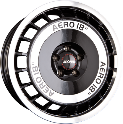 Ronal R50 Aero Schwarz Frontkopiert Alufelge 7.5x16 Zoll ET25 LK 4x108 ML65.1 – Bild 2