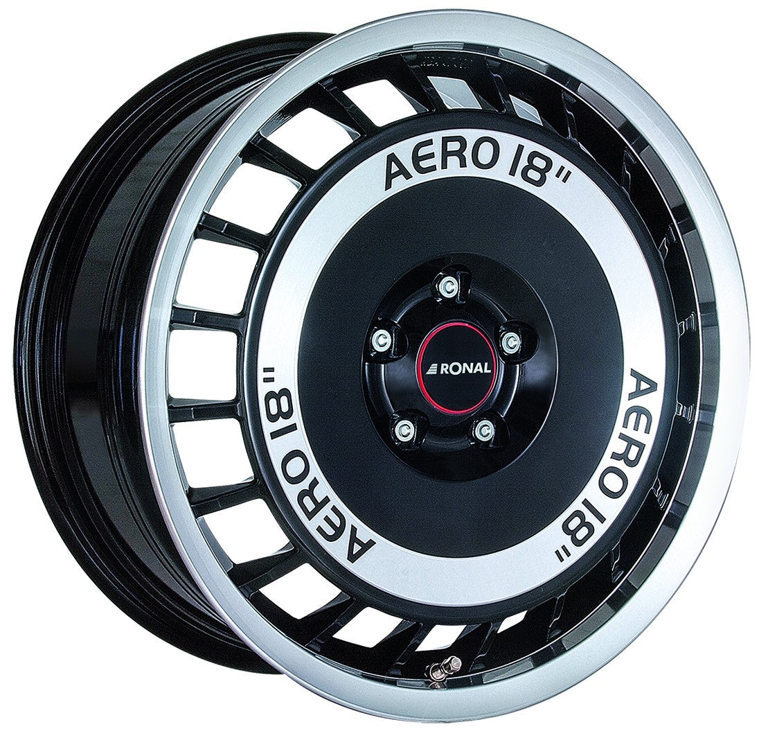 Ronal R50 Aero schwarz-frontkopiert Alufelge 8x18 Zoll ET33 LK 5x108 ML76
