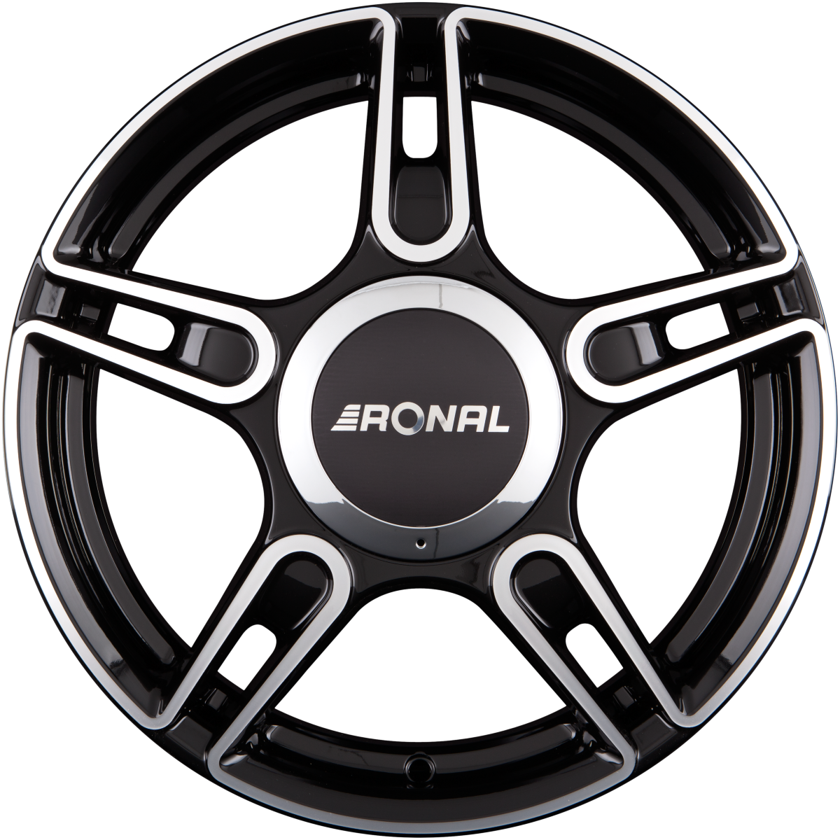 Ronal R52 TREND - Schwarz Glanzpoliert Alufelge 5.5x15 Zoll ET32 LK 4x98 ML68