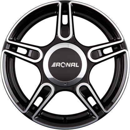 Ronal R52 TREND - Schwarz Glanzpoliert Alufelge 5.5x15 Zoll ET32 LK 4x98 ML68