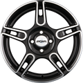 Ronal R52 TREND - Schwarz Glanzpoliert Alufelge 5.5x15 Zoll ET25 LK 4x108 ML76