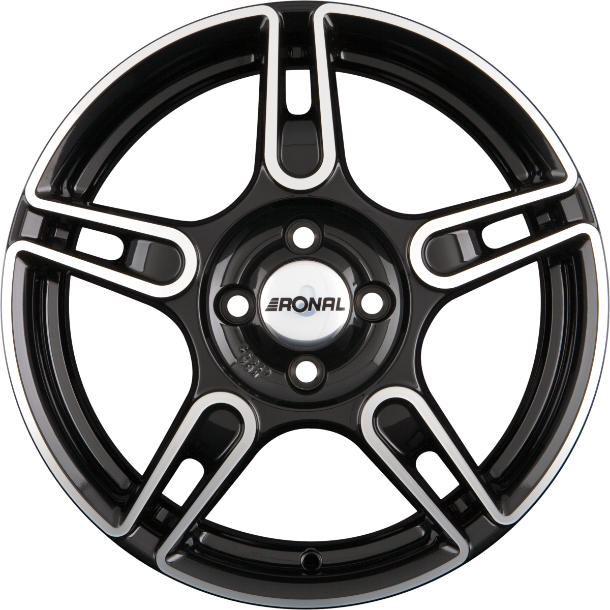 Ronal R52 TREND - Schwarz Glanzpoliert Alufelge 5.5x15 Zoll ET25 LK 4x108 ML76