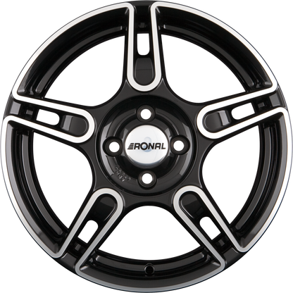 Ronal R52 TREND - Schwarz Glanzpoliert Alufelge 5.5x15 Zoll ET25 LK 4x108 ML76