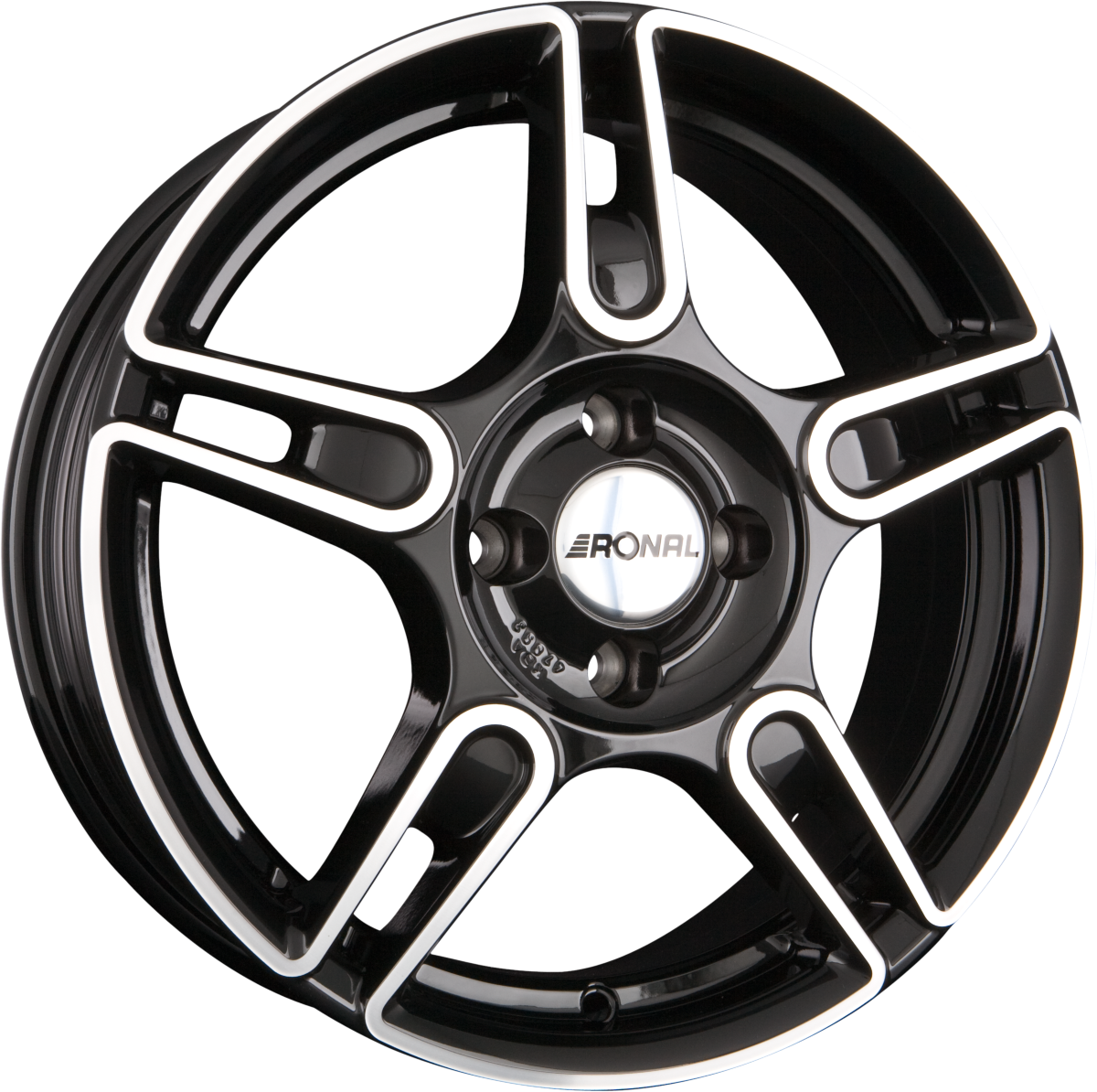 Ronal R52 TREND - Schwarz Glanzpoliert Alufelge 5.5x15 Zoll ET25 LK 4x108 ML76 – Bild 2