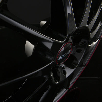 Ronal R54 MCR Jetblack-Red Rim Alufelge 6.5x15 Zoll ET45 LK 5x114.3 ML82 – Bild 5