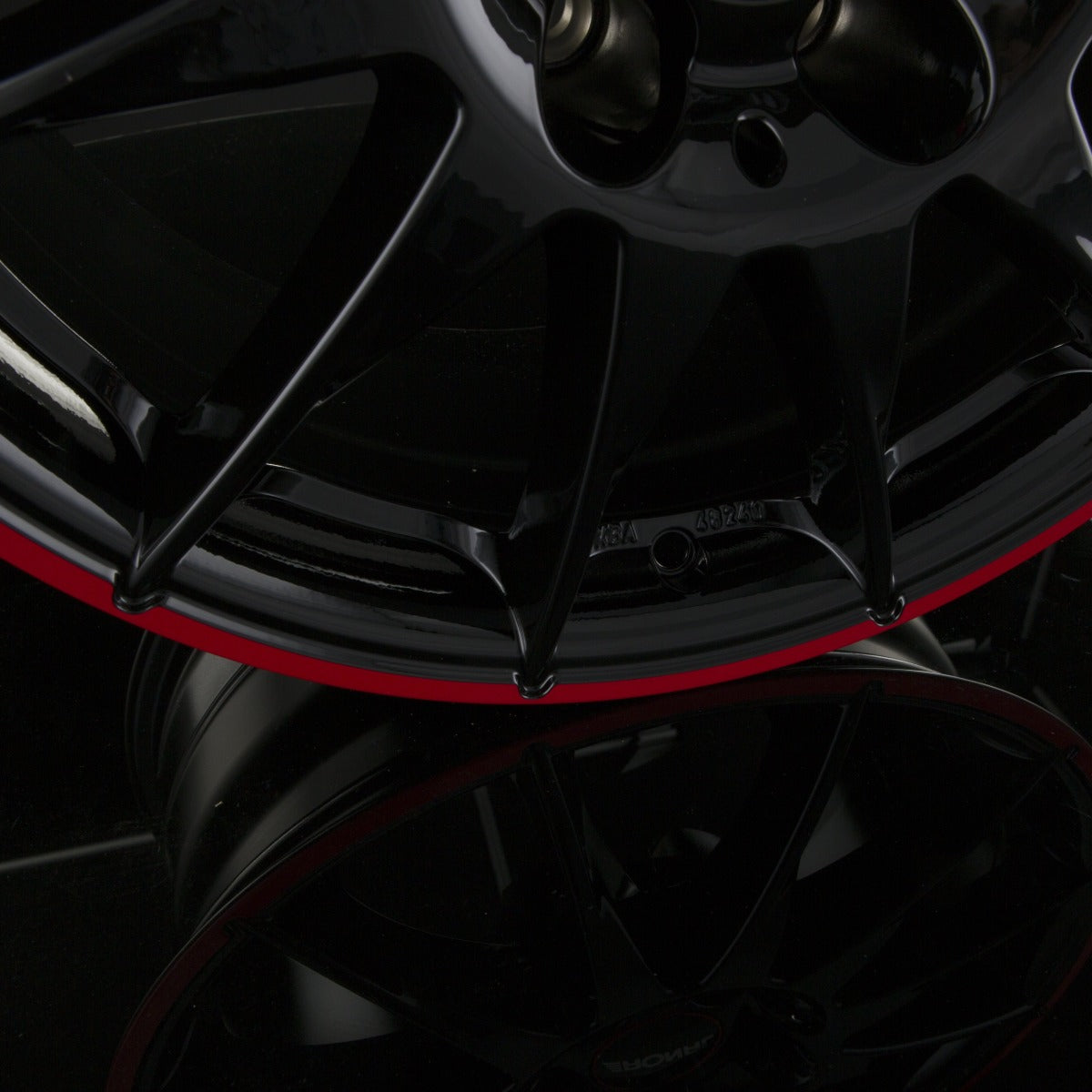 Ronal R54 MCR Jetblack-Red Rim Alufelge 7x16 Zoll ET35 LK 5x112 ML76 – Bild 3