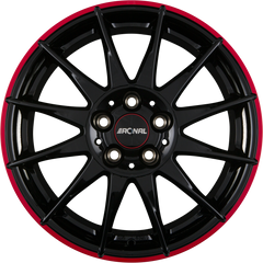Ronal R54 MCR Jetblack-Red Rim Alufelge 7x17 Zoll ET35 LK 4x100 ML68