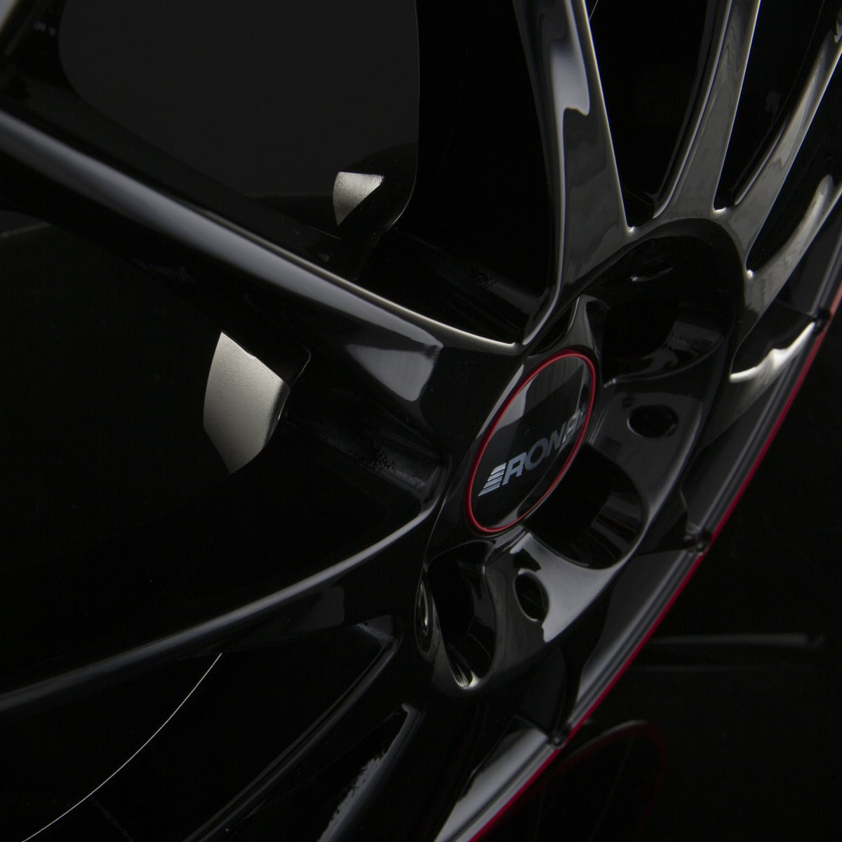 Ronal R54 MCR Jetblack-Red Rim Alufelge 7x17 Zoll ET35 LK 4x100 ML68 – Bild 5