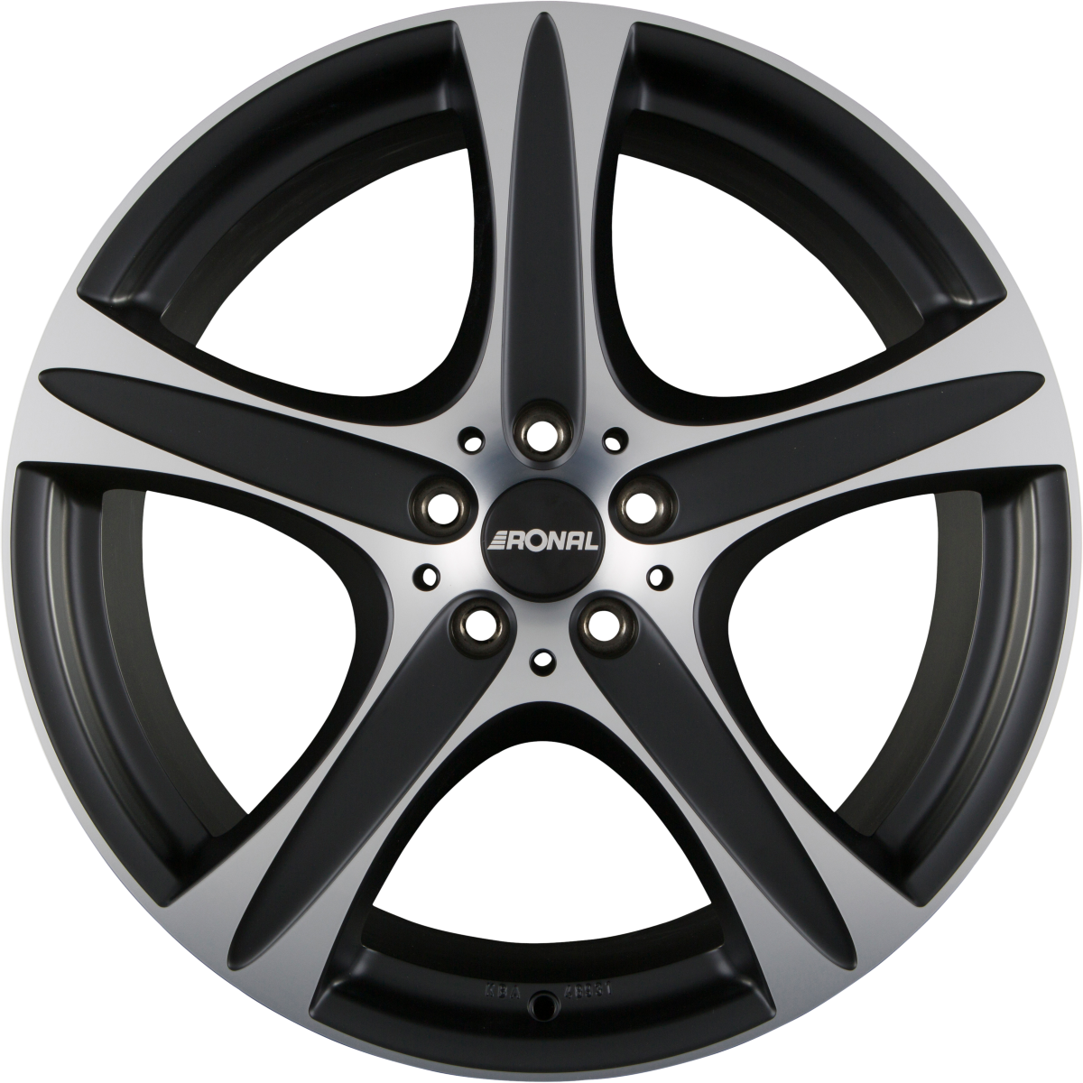 Ronal R55 SUV Mattschwarz-Frontkopiert Alufelge 9.5x20 Zoll ET55 LK 5x112 ML66.6