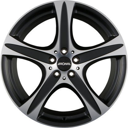 Ronal R55 SUV Mattschwarz-Frontkopiert Alufelge 9.5x20 Zoll ET55 LK 5x112 ML66.6