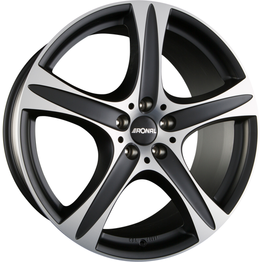 Ronal R55 SUV Mattschwarz-Frontkopiert Alufelge 9.5x20 Zoll ET55 LK 5x112 ML66.6 – Bild 2