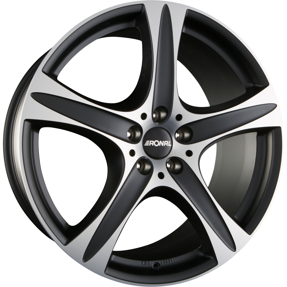 Ronal R55 SUV Mattschwarz-Frontkopiert Alufelge 9.5x20 Zoll ET55 LK 5x112 ML66.6 – Bild 2
