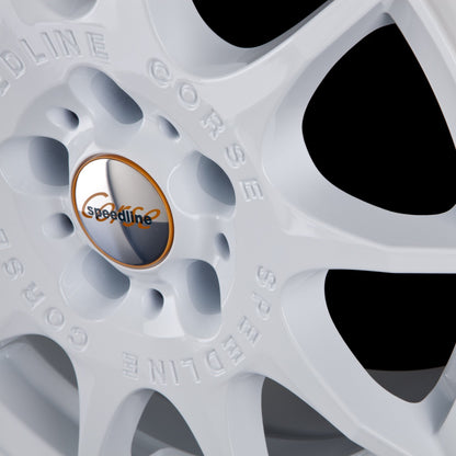 Speedline Corse SL2 Marmora Rallye-Weiss Alufelge 7.5x17 Zoll ET40 LK 5x114.3 ML82 – Bild 3