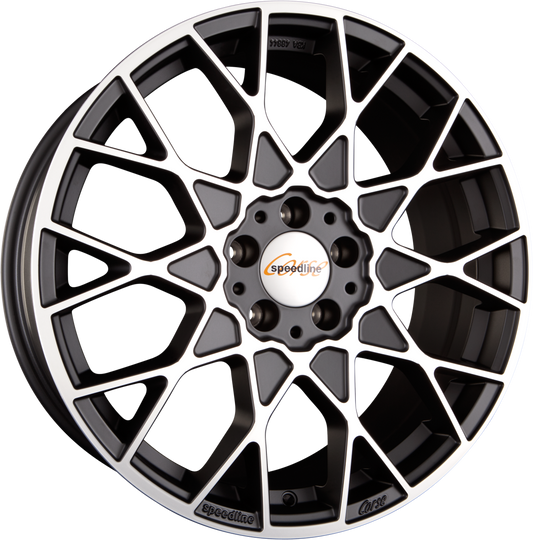 Speedline Corse SL3 Cesare Mattschwarz-Frontkopiert Alufelge 9x19 Zoll ET32 LK 5x120 ML82 – Bild 2