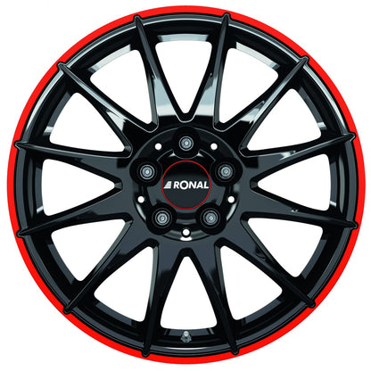 Ronal R54 jetblack-red rim Alufelge – Bild 2