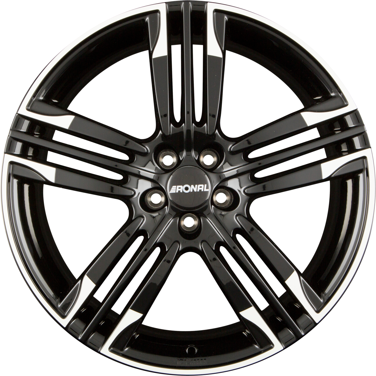 Ronal R58 MCR Jetblack-White Rim Alufelge 8x20 Zoll ET35 LK 5x112 ML76