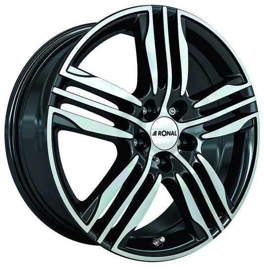 Ronal R57 schwarz-frontkopiert Alufelge 7.5x17 Zoll ET45 LK 5x120 ML65.1