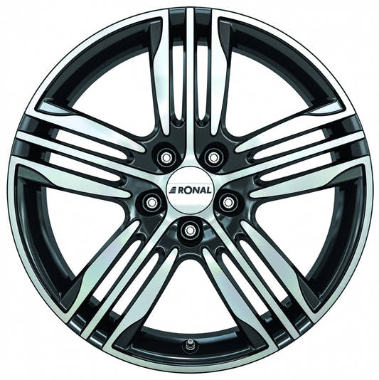 Ronal R57 schwarz-frontkopiert Alufelge 7.5x17 Zoll ET45 LK 5x120 ML65.1 – Bild 2