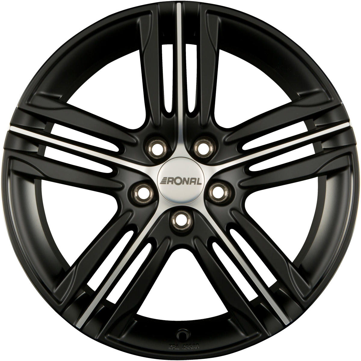Ronal R57 Mattschwarz-Frontkopiert Alufelge 7.5x17 Zoll ET40 LK 5x114.3 ML82
