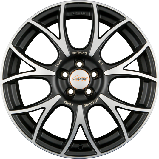 Speedline Corse SL5 Vincitore Jetblack Matt Frontkopiert Alufelge 7.5x18 Zoll ET40 LK 5x114.3 ML82