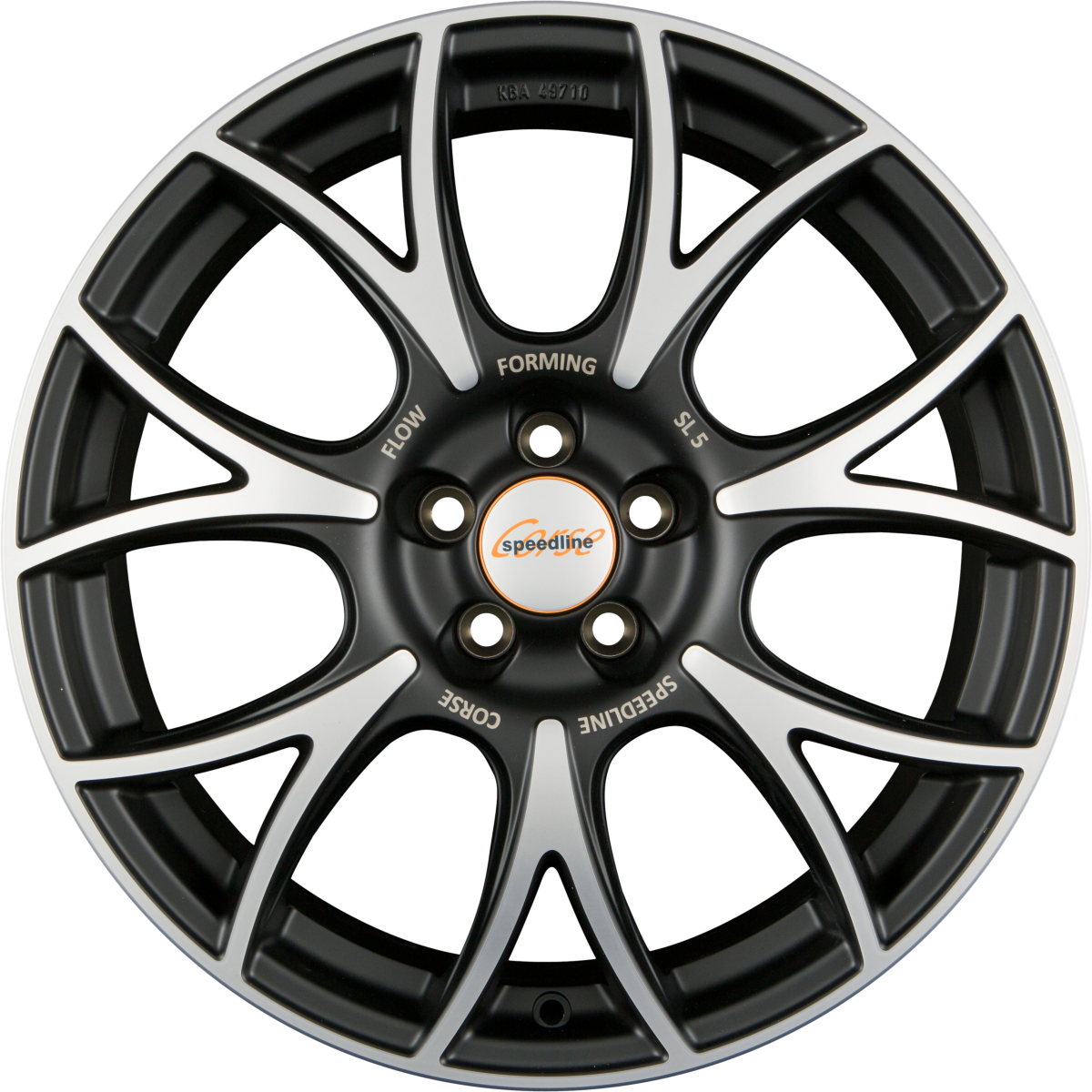 Speedline Corse SL5 Vincitore Jetblack Matt Frontkopiert Alufelge 7.5x18 Zoll ET40 LK 5x114.3 ML82
