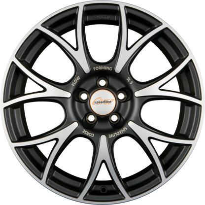 Speedline Corse SL5 Vincitore Jetblack Matt Frontkopiert Alufelge 7.5x18 Zoll ET40 LK 5x114.3 ML82