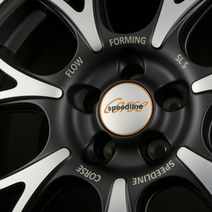 Speedline Corse SL5 Vincitore Jetblack Matt Frontkopiert Alufelge 7.5x18 Zoll ET40 LK 5x114.3 ML82 – Bild 4