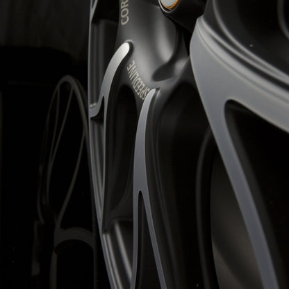 Speedline Corse SL5 Vincitore Jetblack Matt Frontkopiert Alufelge 7.5x18 Zoll ET40 LK 5x114.3 ML82 – Bild 5