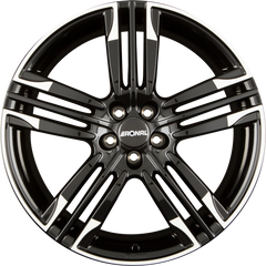 Ronal R58 MCR Jetblack-White Rim Alufelge 8x20 Zoll ET40 LK 5x108 ML76