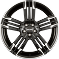Ronal R58 MCR Jetblack-White Rim Alufelge 8x20 Zoll ET50 LK 5x108 ML76